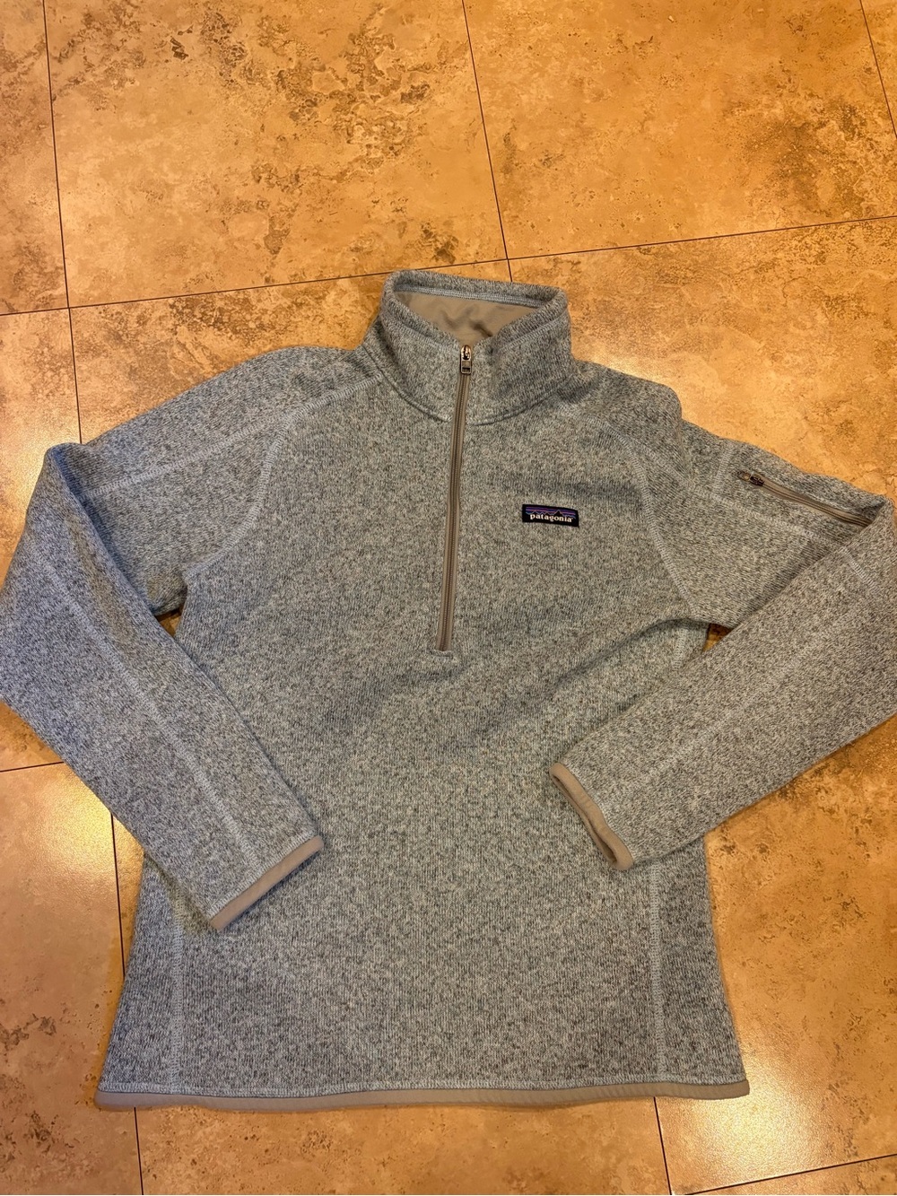Patagonia Light Heather Blue Quarter-Zip Pullover